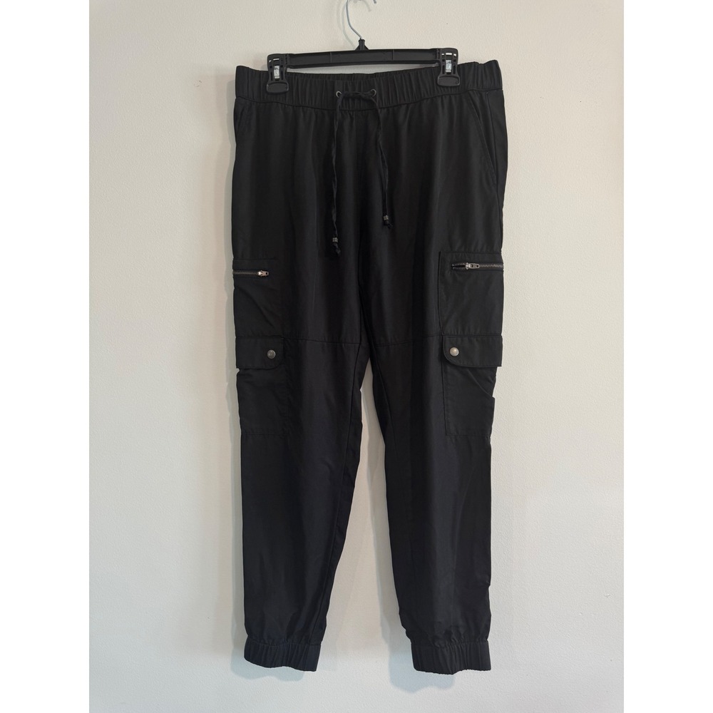 Banana Republic Cargo Joggers Women Medium Black Utility Pockets